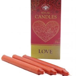 Vela Bujía ritual GREEN TREE Amor-rojo